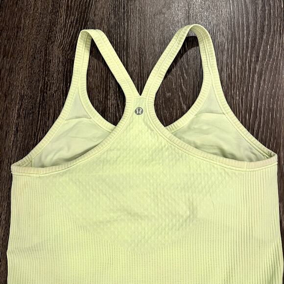 Lululemon Ebb To Street Tank Heathered Clear Mint Ribbed Seamless Racerback Top - Picture 6 of 13